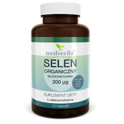 Miniaturka artykułu - Medverita selen organiczny 200 mcg, 120 kaps.