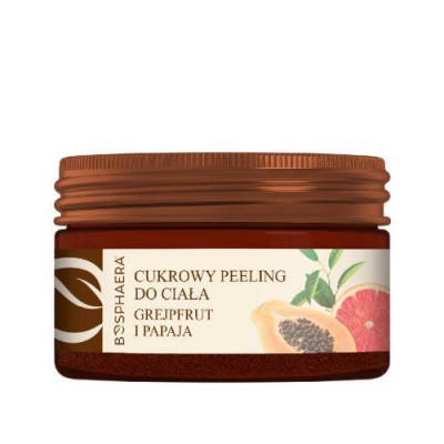 BOSPHAERA Cukrowy Peeling do ciała grejpfrut i papaja, 200g