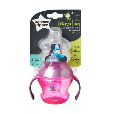 Tommee Tippee Kubek Przejściowy 4-7m GIRL r&oacute;żowy, 150ml