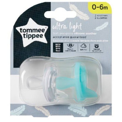 Miniaturka artykułu - Tommee Tippee Smoczek ULTRA LIGHT 0-6m, 2szt
