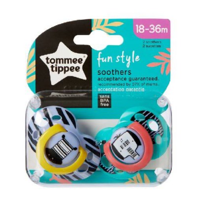 Miniaturka artykułu - Tommee Tippee Smoczek FUN STYLE 18-36m GIRL, 2szt.