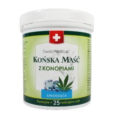 Miniaturka artykułu - SwissMedicus Końska maść chłodząca z konopiami, 500ml 