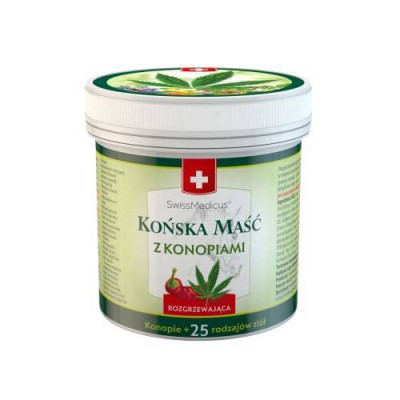 Miniaturka artykułu - SwissMedicus Końska maść z konopiami rozgrzewająca, 500ml