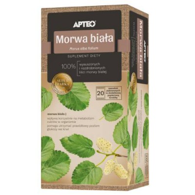 Miniaturka artykułu - APTEO NATURA Morwa biała, 20 saszetek