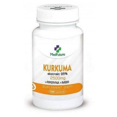 Miniaturka artykułu - MedFuture Kurkuma ekstrakt 95% 2500mg, 120 tabletek