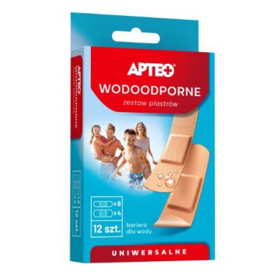 Miniaturka artykułu - APTEO CARE Zestaw plastr&oacute;w wodoodpornych, 12 sztuk