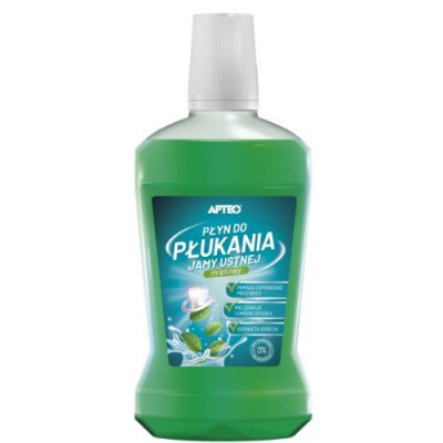 Miniaturka artykułu - APTEO Płyn do płukania jamy ustnej miętowy, 500ml