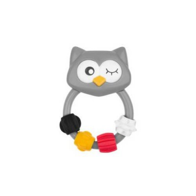 Miniaturka artykułu - AKUKU Grzechotka SOWA szara, 1szt.