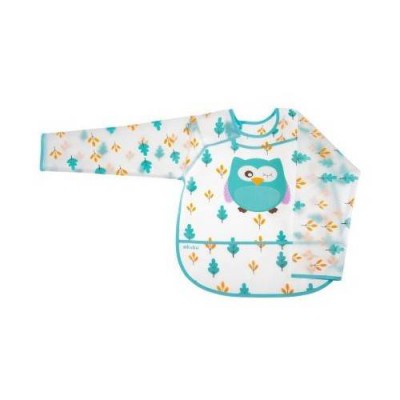 Miniaturka artykułu - AKUKU Śliniak Eva z rękawem Sowa, 1szt.