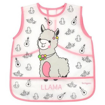Miniaturka artykułu - BABYONO 838 Fartuszek Baby-Explorer Lama, 1szt.