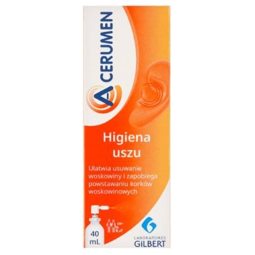 Miniaturka artykułu - A-Cerumen preparat do higieny uszu spray- 40ml