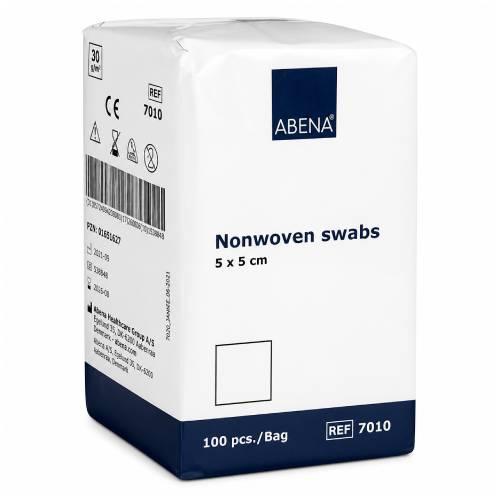 Miniaturka artykułu - Abena Kompresy wł&oacute;kninowe niejałowy 5x5cm, 100 szt.