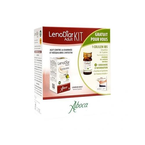 Miniaturka artykułu - Zestaw Lenodiar Adult Kit, 20 kaps.+ Colilen IBS, 12 kaps.  Aboca