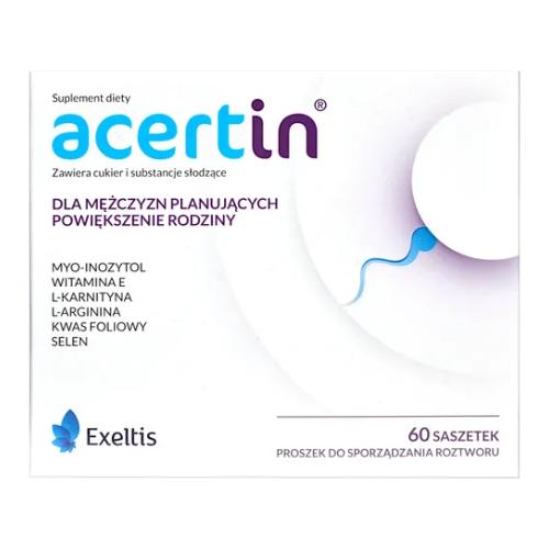 Miniaturka artykułu - Acertin, 60 sasz. - dla mężczyzn planujących powiększenie rodziny