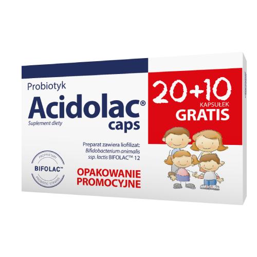 Miniaturka artykułu - ACIDOLAC caps, 20+10kaps.