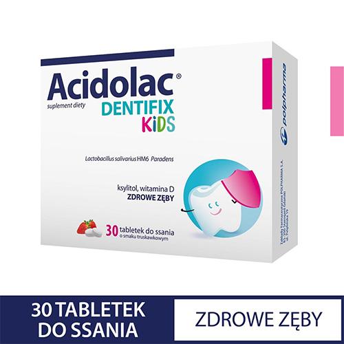 Miniaturka artykułu - Acidolac Dentifix Kids - 30 tabletek