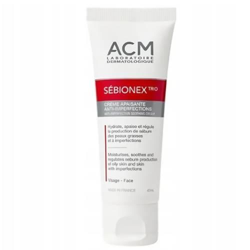 Miniaturka artykułu - ACM Sebionex Trio Krem złuszczająco-wygładzający do sk&oacute;ry tłustej mieszanej oraz z tendencją do niedoskonałości, 40 ml