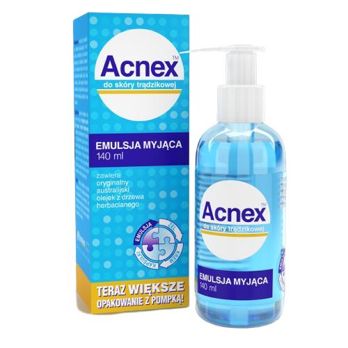 Miniaturka artykułu - Acnex Emulsja Myjąca, 140ml