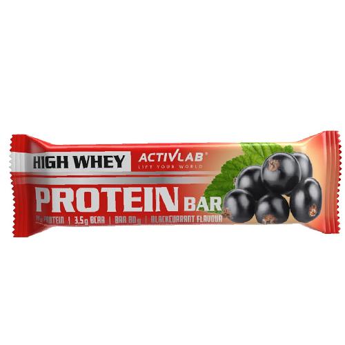 Miniaturka artykułu - ACTIVLAB Baton High Whey Protein Bar - czarna porzeczka, 80g
