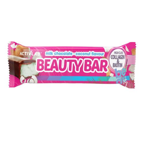 Miniaturka artykułu - BEAUTY BAR Baton czekoladowo-kokosowy z kolagenem i biotyną Activlab Pharma, 50g