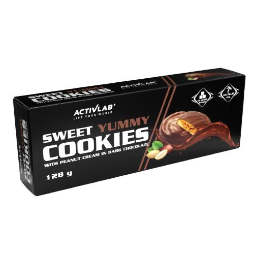 Miniaturka artykułu - ACTIVLAB Sweet Yummy Cookies ciasteczka czekoladowo - orzechowe, 128g