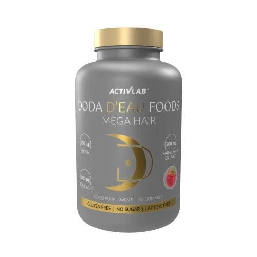 Miniaturka artykułu - ACTIVLAB DODA D'EAU FOODS Mega Hair żelki o smaku malinowym, 60 szt.