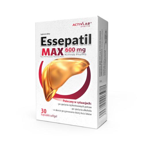 Miniaturka artykułu - ACTIVLAB Essepatil Max 600mg, 30 kapsułek