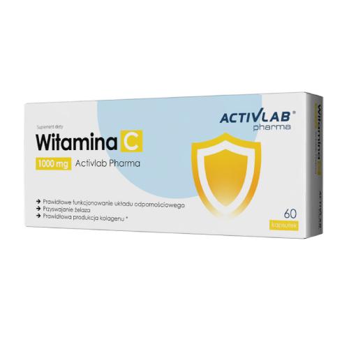 Miniaturka artykułu - ActivLab Pharma Witamina C 1000 mg, 60 kapsułek