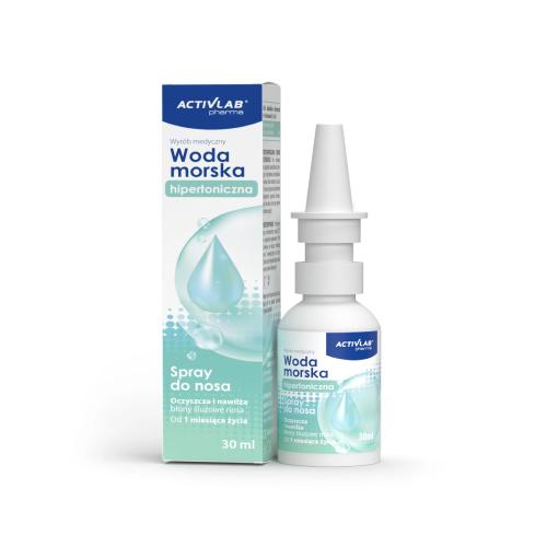 Miniaturka artykułu - ACTIVLAB PHARMA Woda morska hipertoniczna spray do nosa, 30ml