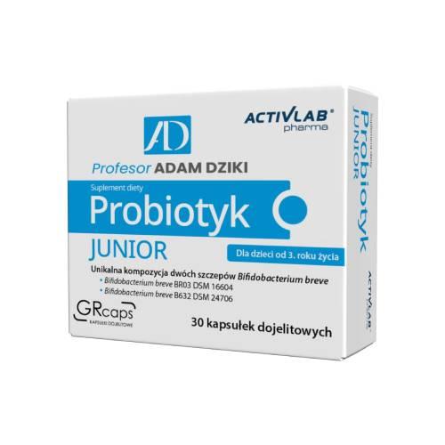 Miniaturka artykułu - Activlab Probiotyk Junior, 30 kaps. - suplement diety dla dzieci od 3. roku życia 