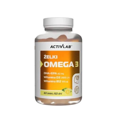 Miniaturka artykułu - Activlab Żelki Omega 3 o smaku cytrynowym, 60 szt.