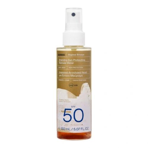Miniaturka artykułu - Korres Aegean Bronze Dwufazowy spray do ciała SPF50, 150 ml