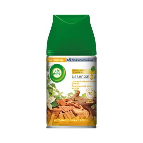 Miniaturka artykułu - Air Wick Drzewo Sandałowe Wanilia Zapas/Wkład do odświeżacza powietrza, 250 ml