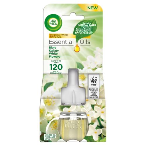 Miniaturka artykułu - Air Wick Electric białe kwiaty zapas Wkład do elektrycznego odświeżacza, 19ml