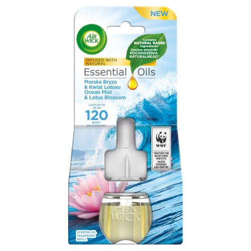 Miniaturka artykułu - Air Wick Electric Wkład do elektrycznego odświeżacza Morska bryza i Kwiat lotosu, 19ml