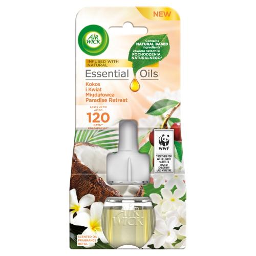 Miniaturka artykułu - Air Wick Electric Wkład do elektrycznego odświeżacza Kokos i Kwiat migdałowca, 19ml