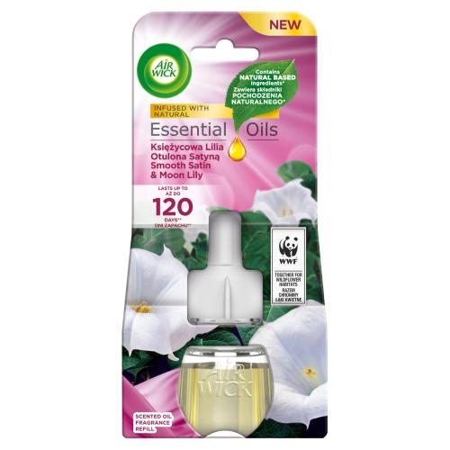 Miniaturka artykułu - Air Wick Electric Wkład do elektrycznego odświeżacza księżycowa lilia otulona satyną, 19ml