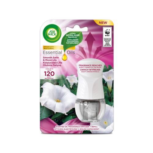 Miniaturka artykułu - Air Wick Elektryczny Komplet Satyna i Księżycowa Lilia, 19 ml