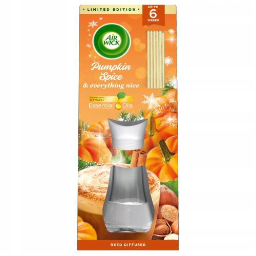 Miniaturka artykułu - Air Wick Essential Oils Pachnące patyczki Dynia z przyprawami i Wszystko co najlepsze, 42 ml