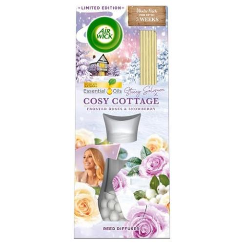 Miniaturka artykułu - Air Wick Essential Oils Pachnące patyczki Mrożona R&oacute;ża i Śnieżyna, 42 ml