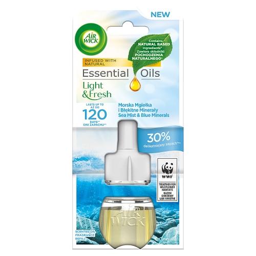 Miniaturka artykułu - Air Wick Essential Oils Wkład do elektrycznego odświeżacza Morska Mgiełka i Błękitne Minerały, 19ml