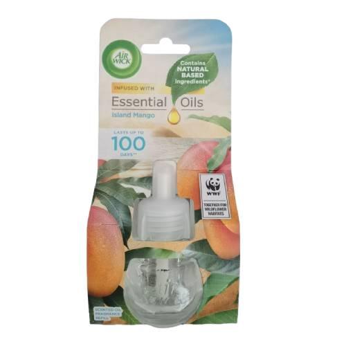 Miniaturka artykułu - Air Wick Essential Oils Wkład do Elektrycznego Odświeżacza powietrza Mango z Wyspy, 19 ml