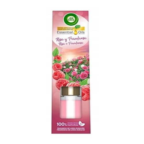 Miniaturka artykułu - Air Wick Essential Oils Pachnące patyczki R&oacute;ża & Malina, 40ml