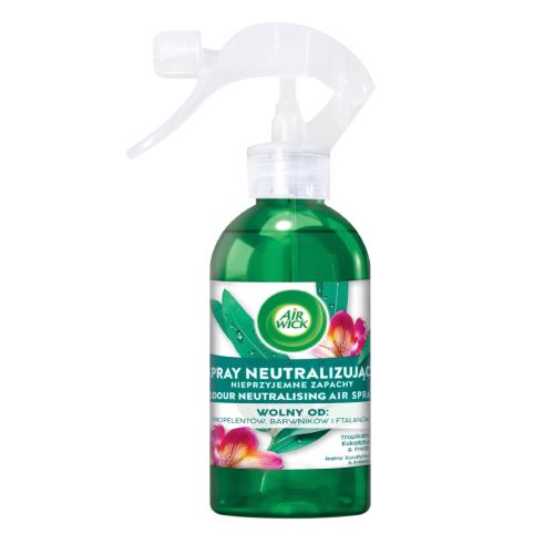 Miniaturka artykułu - Air Wick Spray neutralizujący nieprzyjemne zapachy - Tropikalny Eukaliptus&Frezja, 237ml