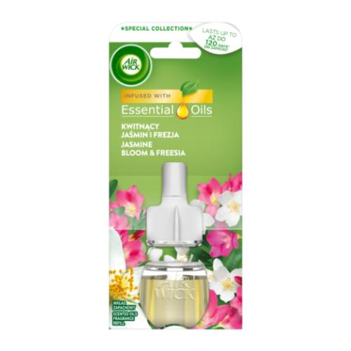 Miniaturka artykułu - Air Wick Essential Oils Wkład do elektrycznego odświeżacza powietrza Kwitnący Jaśmin i Frezja, 19 ml