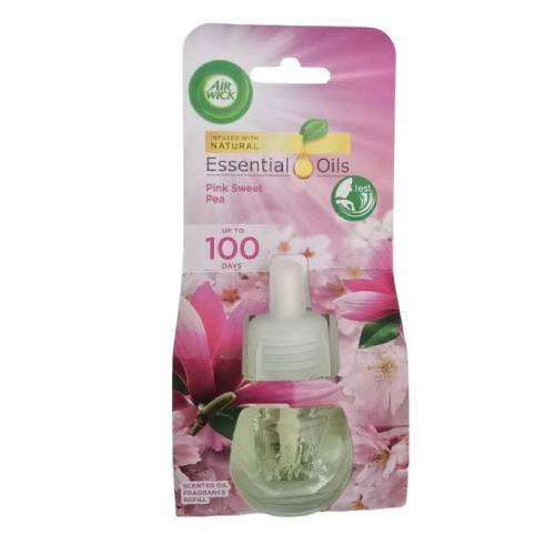 Miniaturka artykułu - Air Wick Essential Oils Wkład do elektrycznego odświeżacza powietrza R&oacute;żowy Groszek, 19 ml