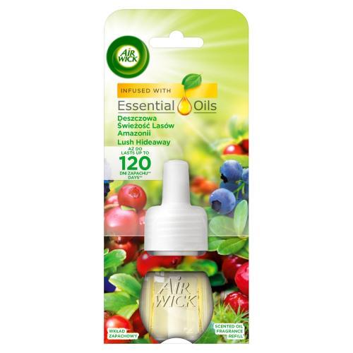 Miniaturka artykułu - Air Wick Essential Oils Wkład do elektrycznego odświeżacza powietrza Deszczowa Świeżość Las&oacute;w Amazonii, 19 ml