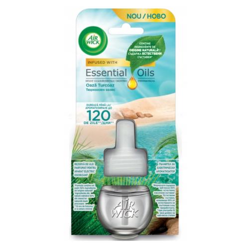 Miniaturka artykułu - Air Wick Essential Oils Wkład do elektrycznego odświeżacza Turkusowa Oaza, 19ml