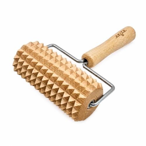 Miniaturka artykułu - Akito Duży drewniany masażer z rączką roller antycellulitowy, 1szt.