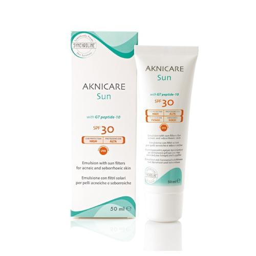 Miniaturka artykułu - SYNCHROLINE Aknicare Sun SPF 30 Emulsja do sk&oacute;ry trądzikowej, 50 ml